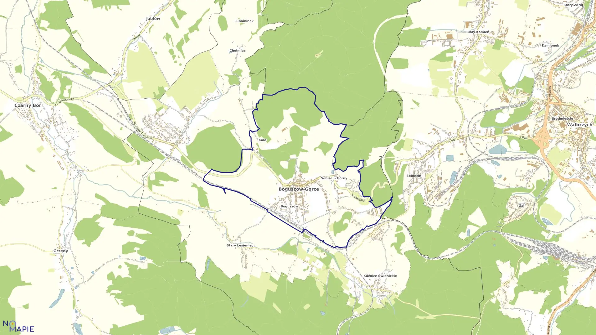 Mapa obrębu NR 3 BOGUSZÓW w mieście Boguszów-Gorce