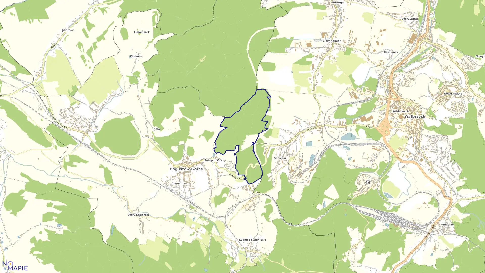 Mapa obrębu NR 4 BOGUSZÓW w mieście Boguszów-Gorce